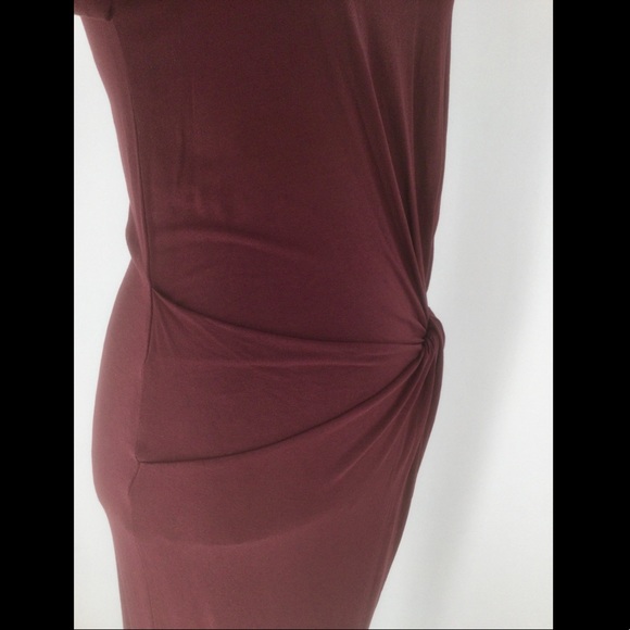 TOPSHOP Size 2 Maxi Burgundy Drop Waist Dress - Picture 4 of 9